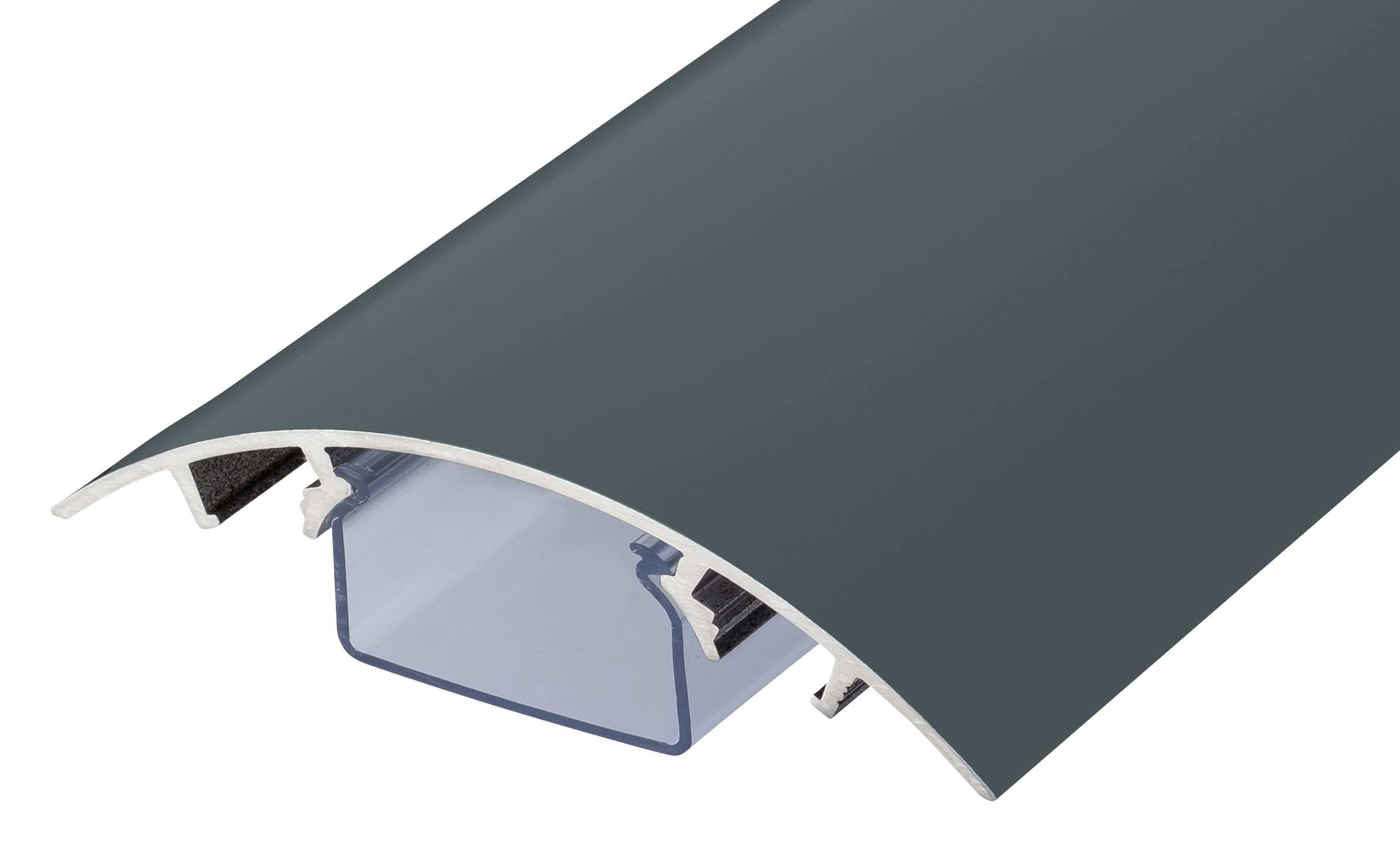Jetzt den 80mm Design Kabelkanal aus Aluminium in Anthrazit seidenmatt RAL7016 bei Alunovo bestellen Der 80mm Kabelkanal aus Aluminium in Anthrazit seidenmatt RAL7016 lackiert
