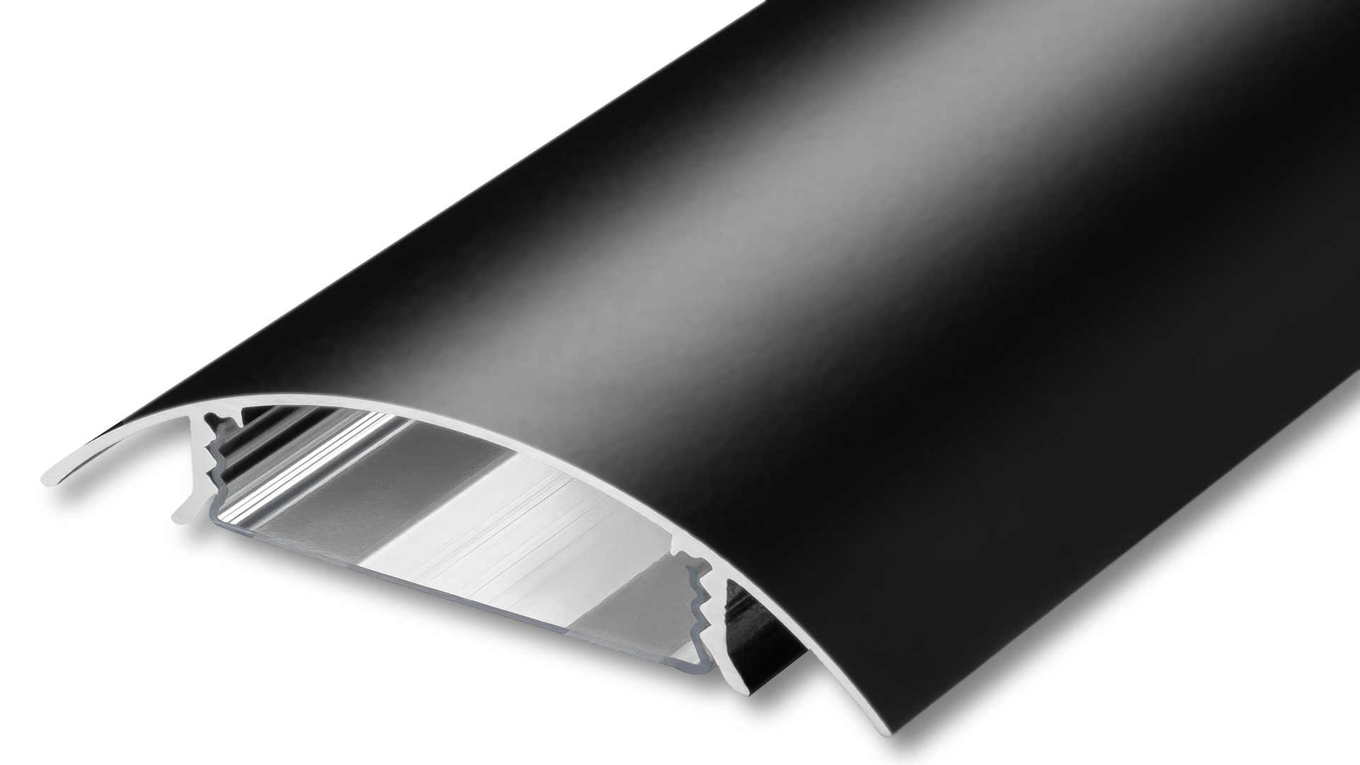 Jetzt den TV 80mm Kabelkanal aus Aluminium in Schwarz matt RAL9005 bei Alunovo bestellen Der TV80 Kabelkanal aus Aluminium in Schwarz matt RAL9005 lackiert