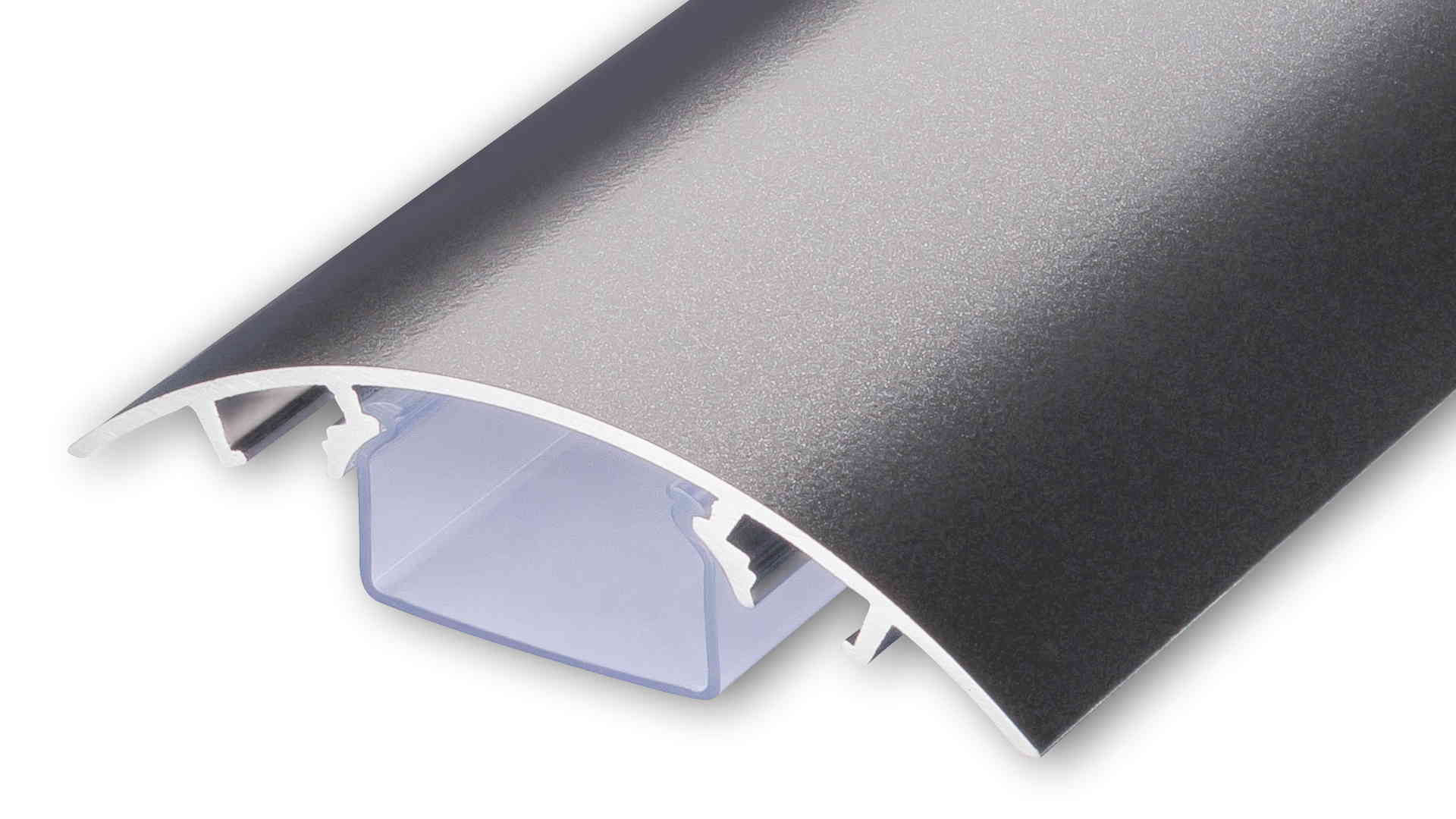 Jetzt den 80mm Design Kabelkanal aus Aluminium in Titanium seidenmatt metallic bei Alunovo bestellen Der 80mm Kabelkanal aus Aluminium in Titanium seidenmatt metallic lackiert