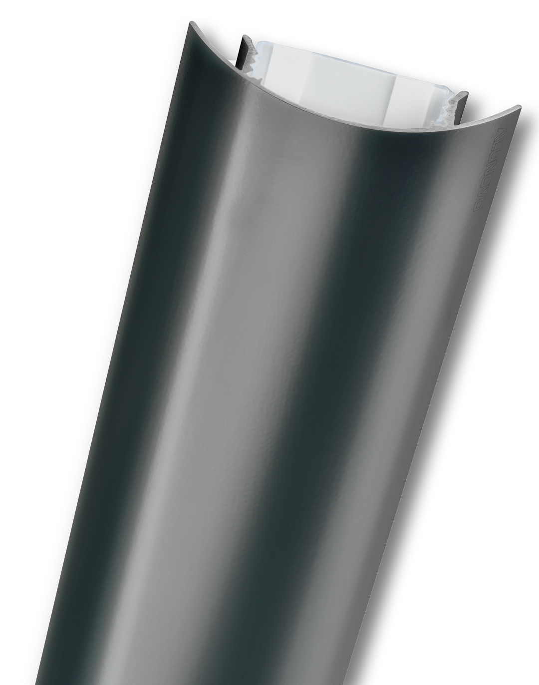 Jetzt den selbstklebenden TV 80mm Kabelkanal aus Aluminium in Anthrazit seidenmatt RAL7016 bei Alunovo bestellen Der TV80 Kabelkanal aus Aluminium in Anthrazit seidenmatt RAL7016 lackiert