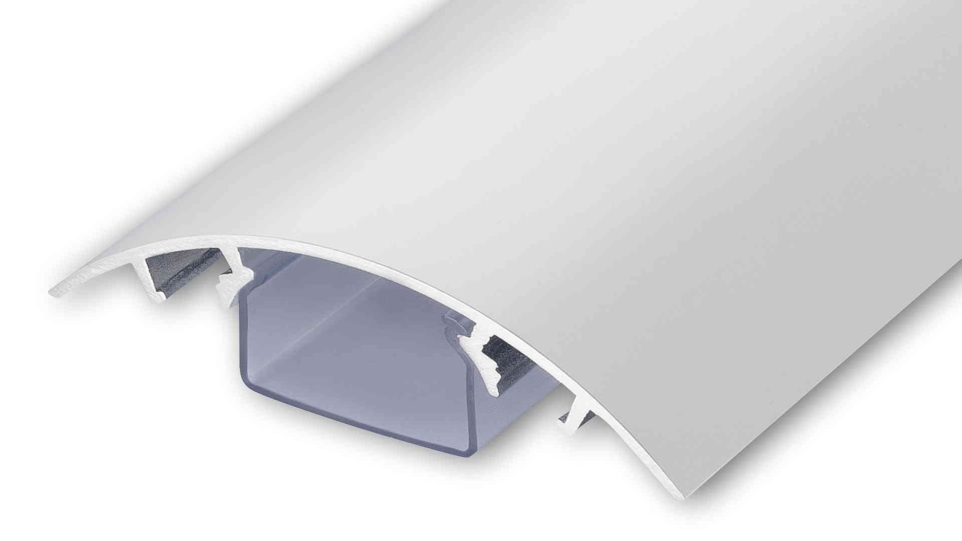 Jetzt den 80mm Design Kabelkanal aus Aluminium in Weiss matt RAL9003 bei Alunovo bestellen Der 80mm Kabelkanal aus Aluminium in Weiss matt RAL9003 lackiert