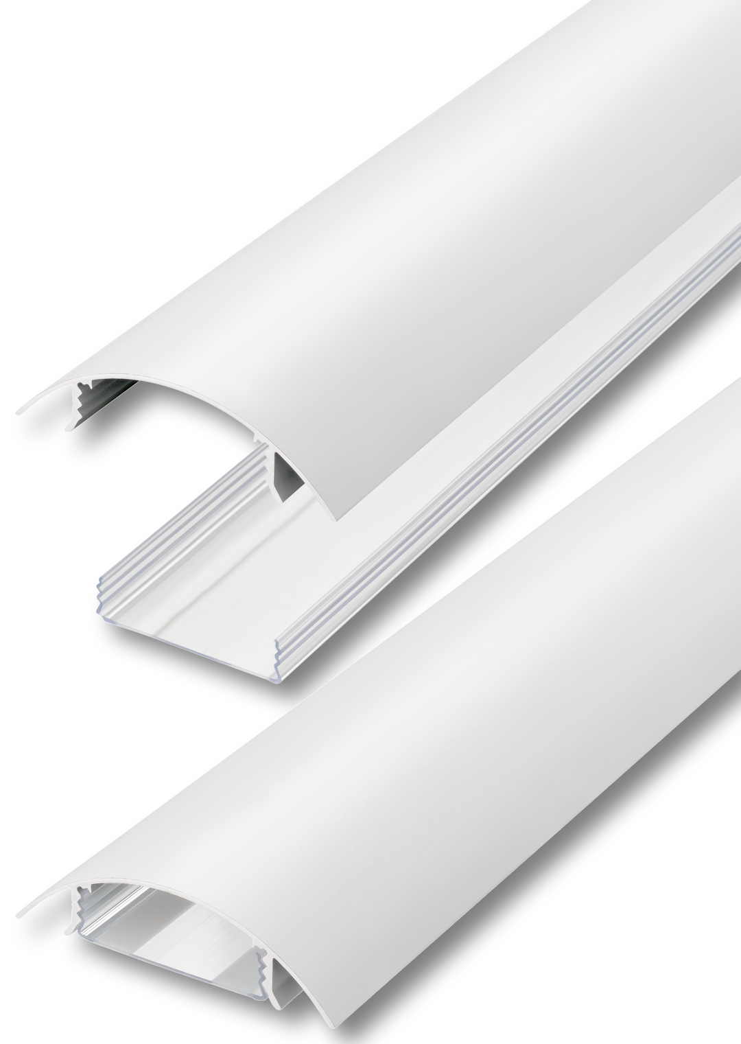 Jetzt den TV 80mm Kabelkanal aus Aluminium in Weiss matt RAL9003 bei Alunovo bestellen Der TV80 Kabelkanal aus Aluminium in Weiss matt RAL9003 lackiert und der transparente Kabelschacht