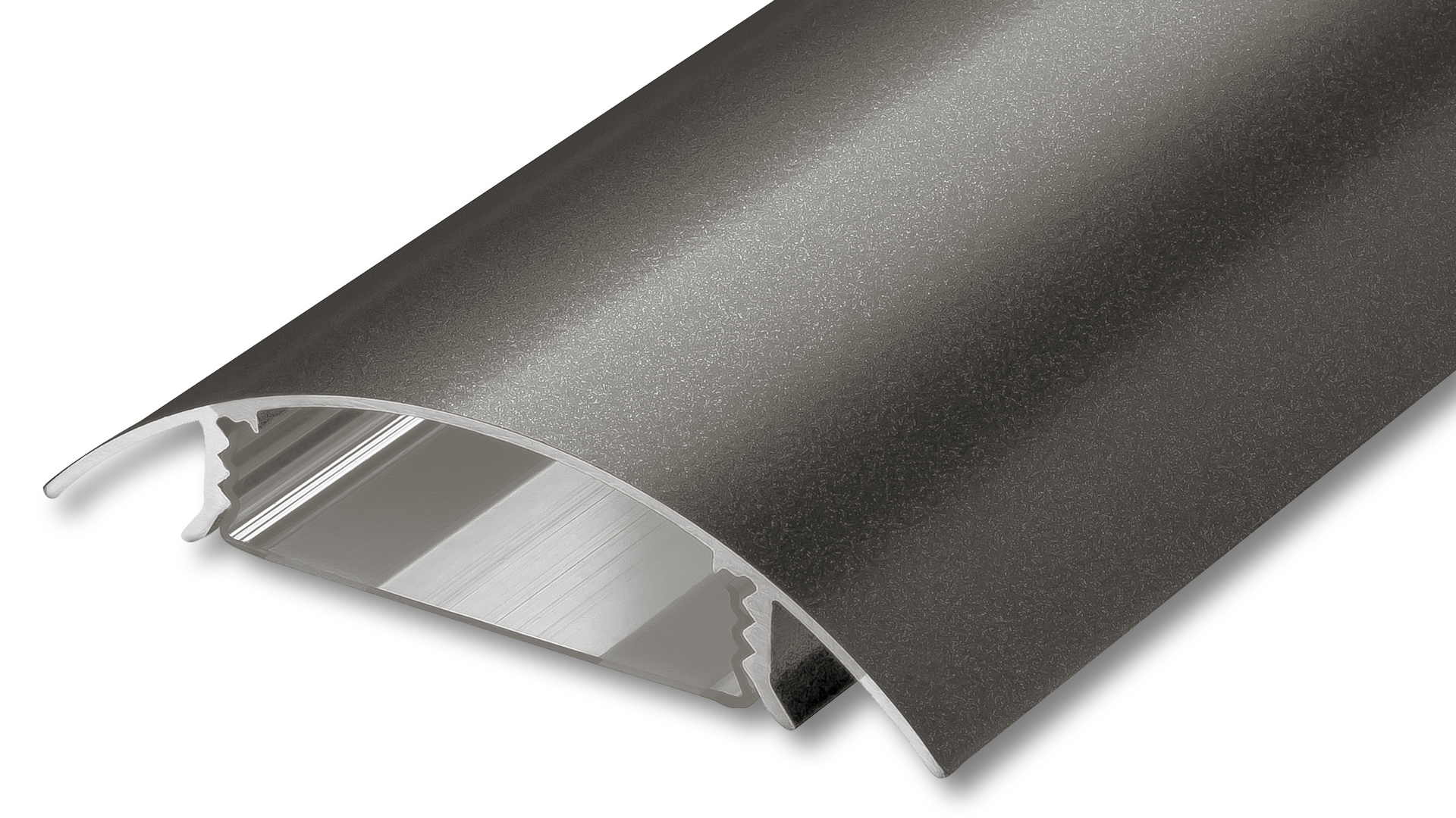Jetzt den TV 80mm Kabelkanal aus Aluminium in Titanium seidenmatt metallic bei Alunovo bestellen Der TV80 Kabelkanal aus Aluminium in Titanium seidenmatt metallic lackiert