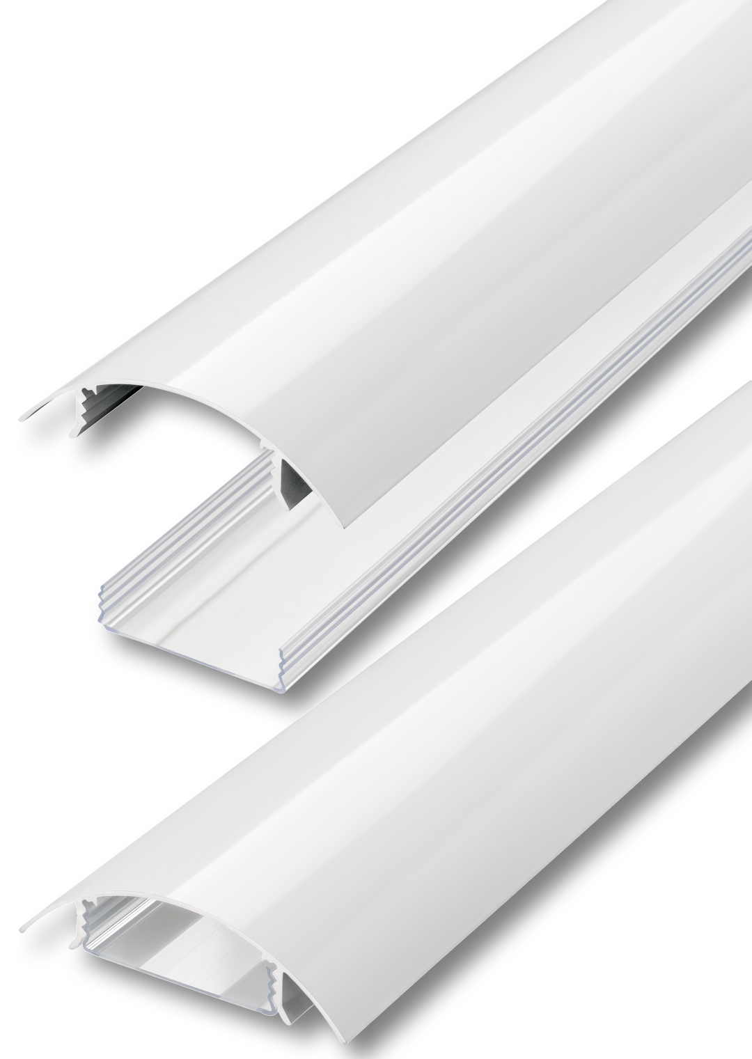 Jetzt den TV 80mm Kabelkanal aus Aluminium in Weiss glänzend RAL9003 bei Alunovo bestellen Der TV80 Kabelkanal aus Aluminium in Weiss glänzend RAL9003 lackiert und der transparente Kabelschacht